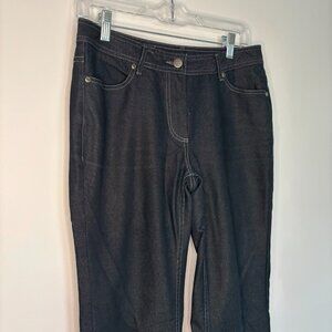 McDONALDS Uniform Pants Womens 4R Black Adjustable Hook & Loop Hem 5 Pocket